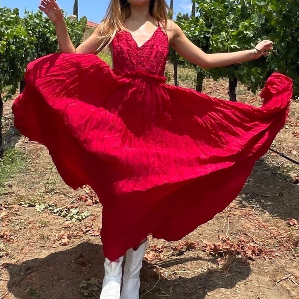 ANGL Maxi Red Dress